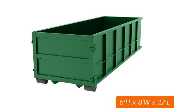 we offer flexible rental periods for our 30-yard dumpsters